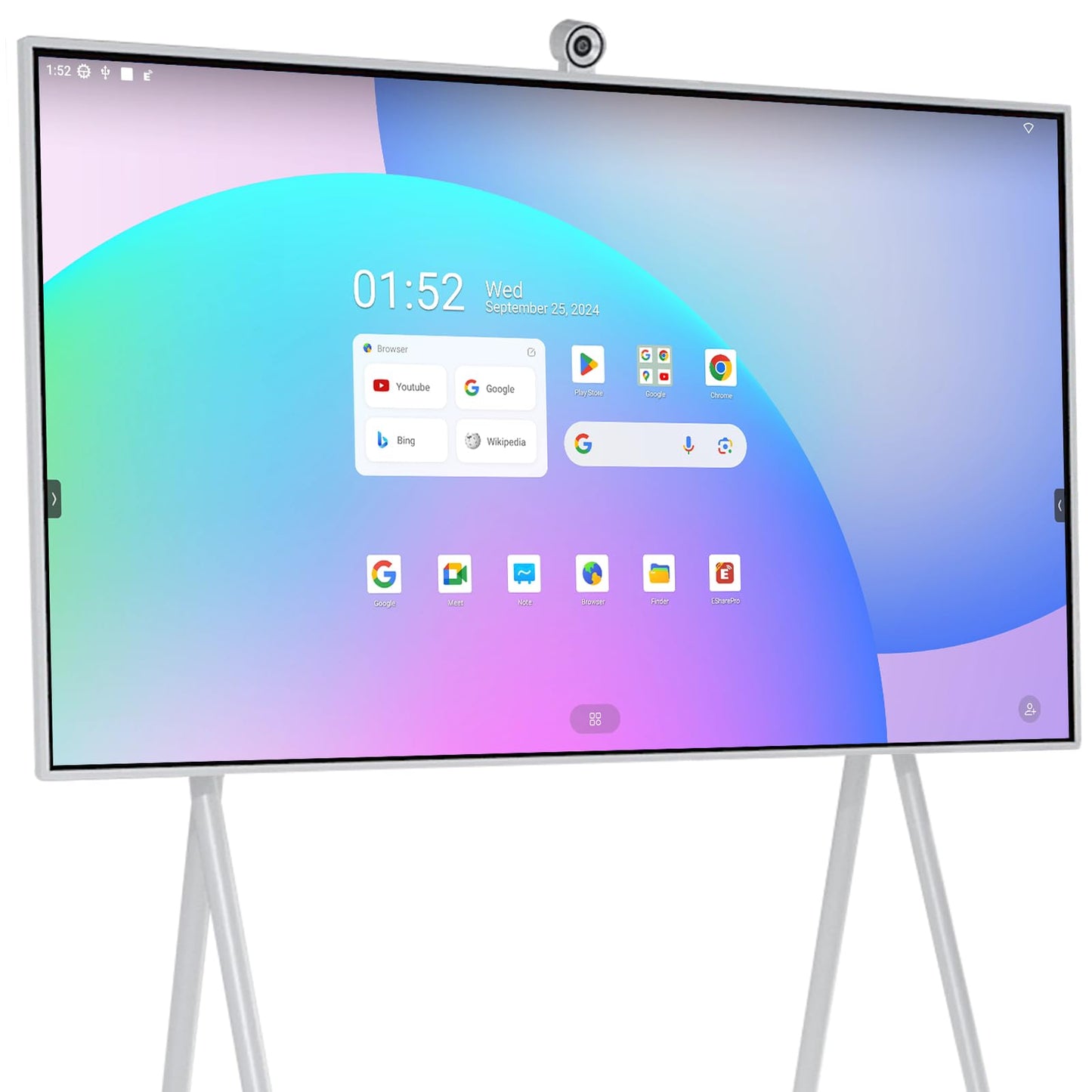 JAV Smart Board with Google EDLA Certified, 65 inch Interactive Whiteboard - 4K UHD 16+256GB Digital Smart Whiteboard Touch Screen with 48MP Camera for Classroom Office (Wall Mount Included)