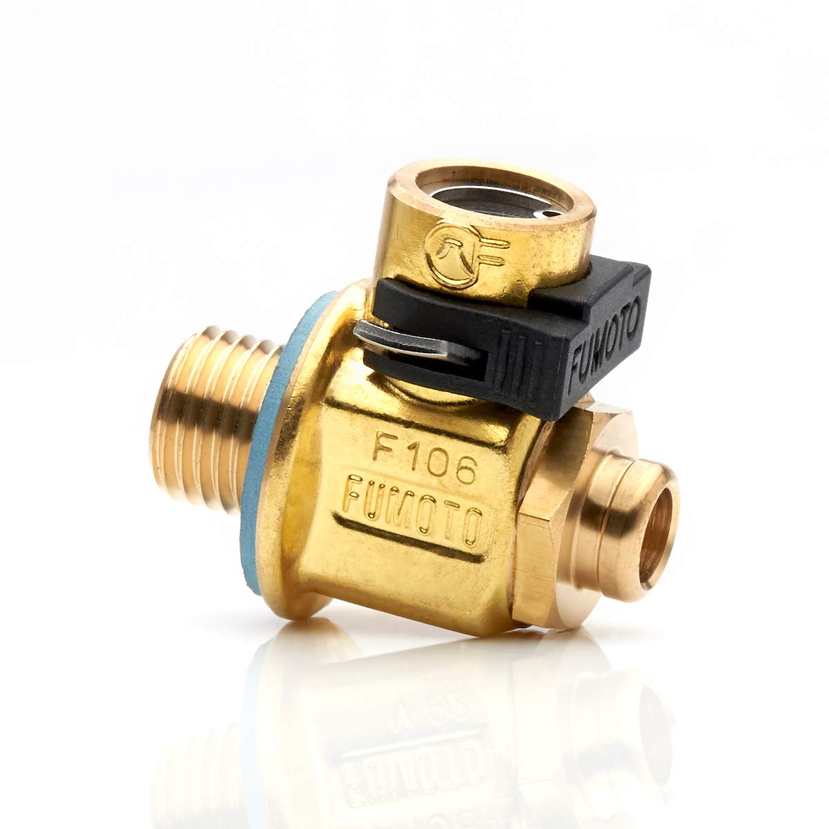 Fumoto F133S Large Body FUMOTO? Valve with Short Nipple and LC-10 Clip, 12mm-1.25, Gold, 1.21 Cubic Inches