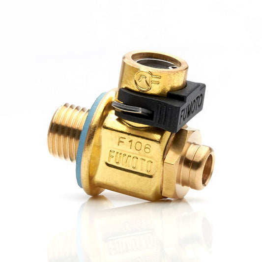 Fumoto F133S Large Body FUMOTO? Valve with Short Nipple and LC-10 Clip, 12mm-1.25, Gold, 1.21 Cubic Inches