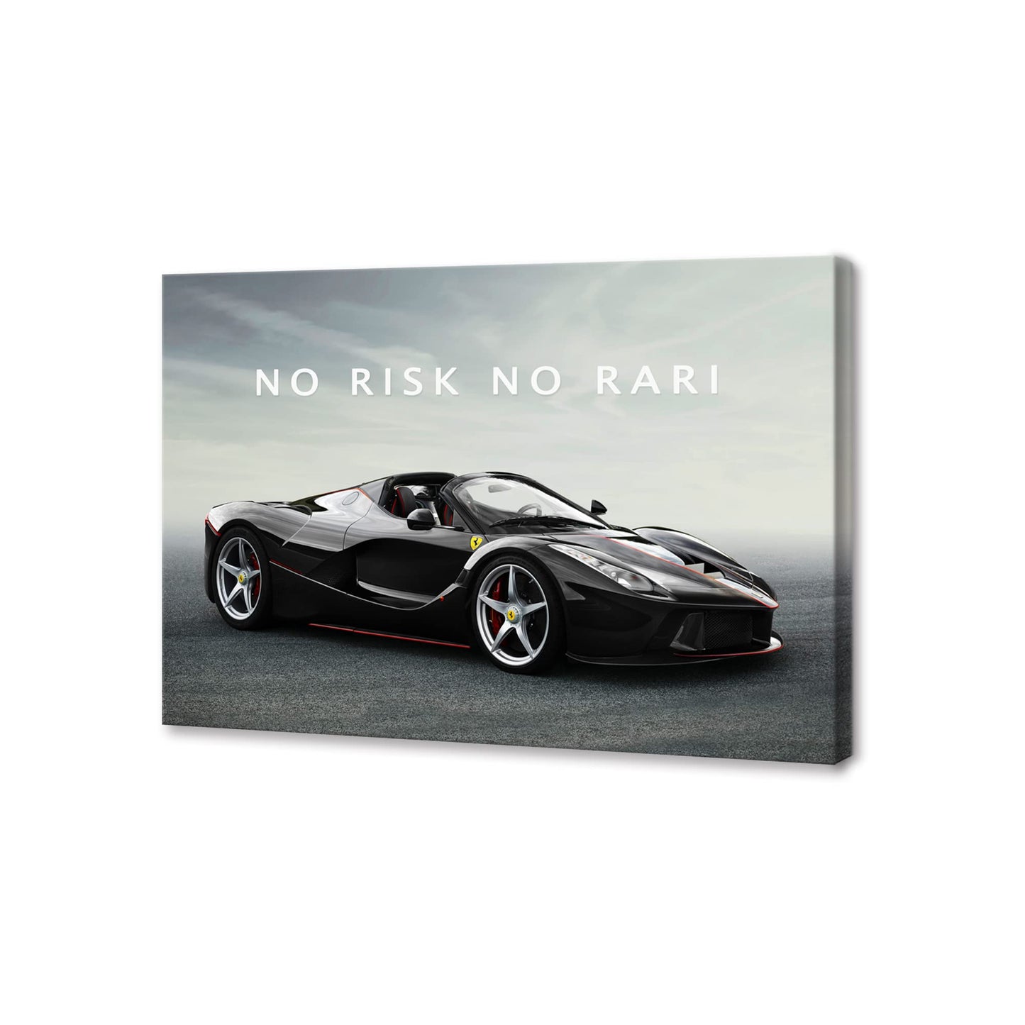 BWSPACE Canvas Wall Art No Risk No Rari Motivational Car Quotes Poster Canvas Painting Wall Art Decor For Living Room Bedroom Office Ready To Hang (Inspirational-1, 18x24 inches)
