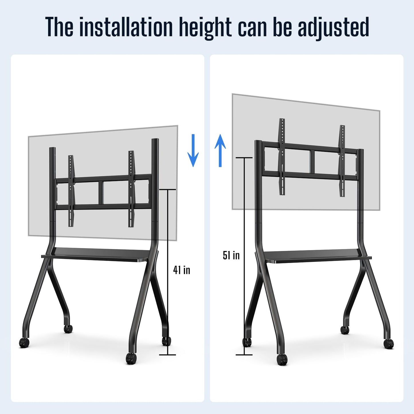 JASZDOT 75''-86'' Smart Board Stand, 4K UHD Interactive Touchscreen Whiteboard, Android 14 Wireless Smartboard for Classroom Home Office Studio