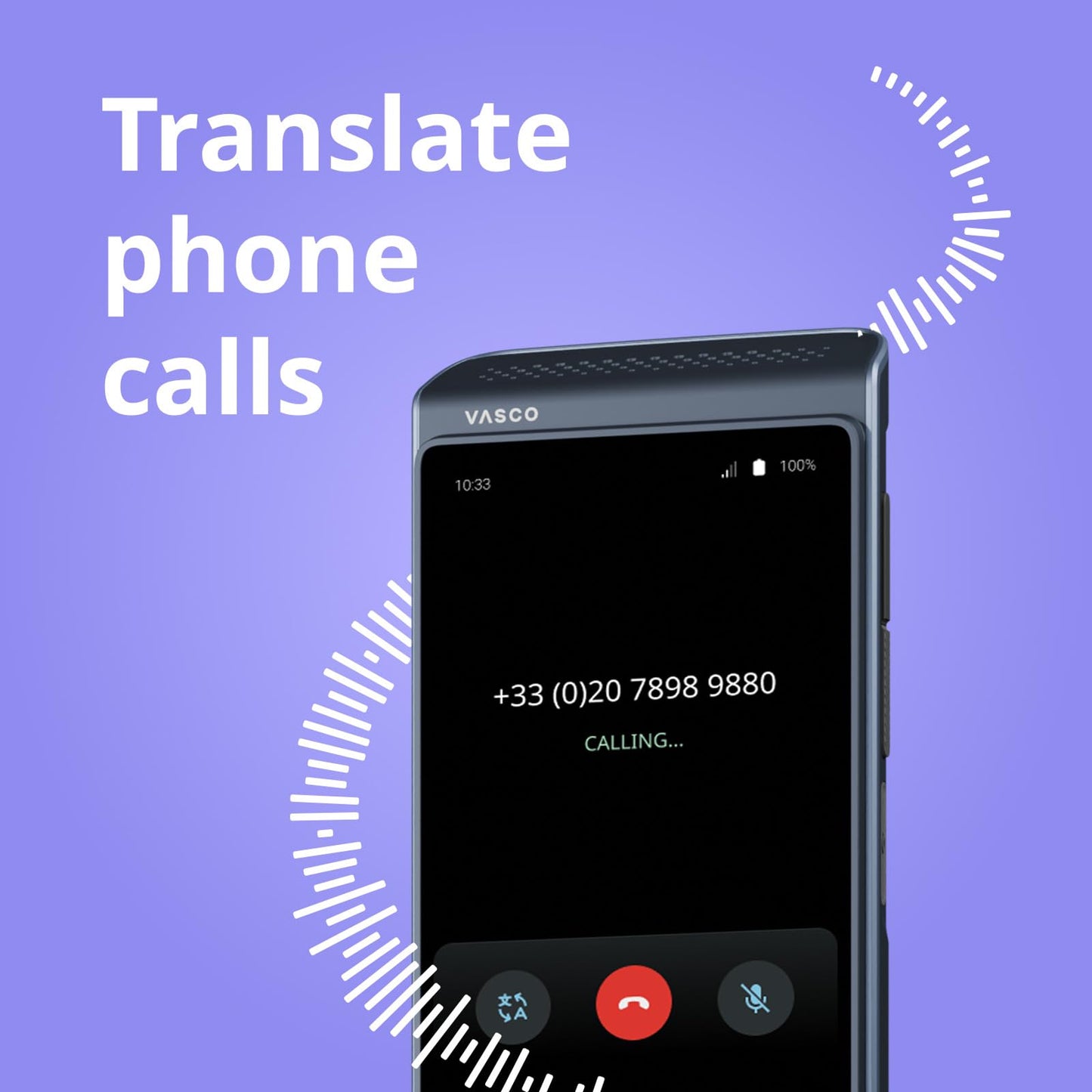 Vasco Translator Q1 | AI Voice Cloning Language Translator Device | 113 Languages | Free Lifetime Internet in Nearly 200 Countries | Mystic Plum