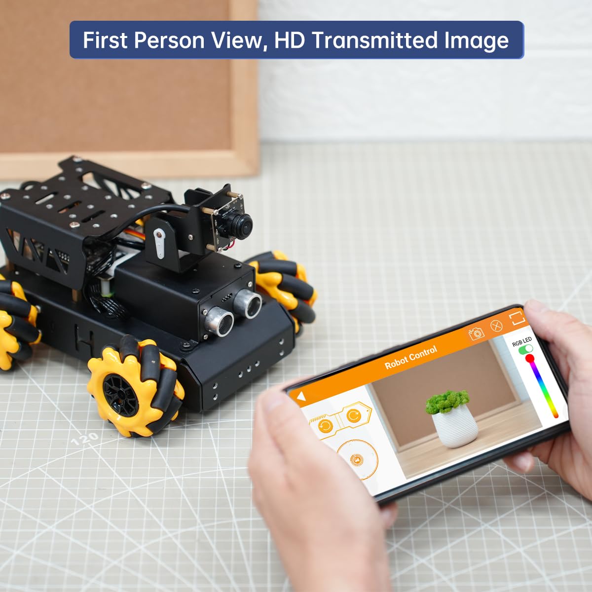 HIWONDER Robot Car with Raspberry Pi 5 AI Vision HD Camera, Python Programming Open Source DIY Robot Kit for Teens Adults, TurboPi Standard Kit & Without RaspberryPi