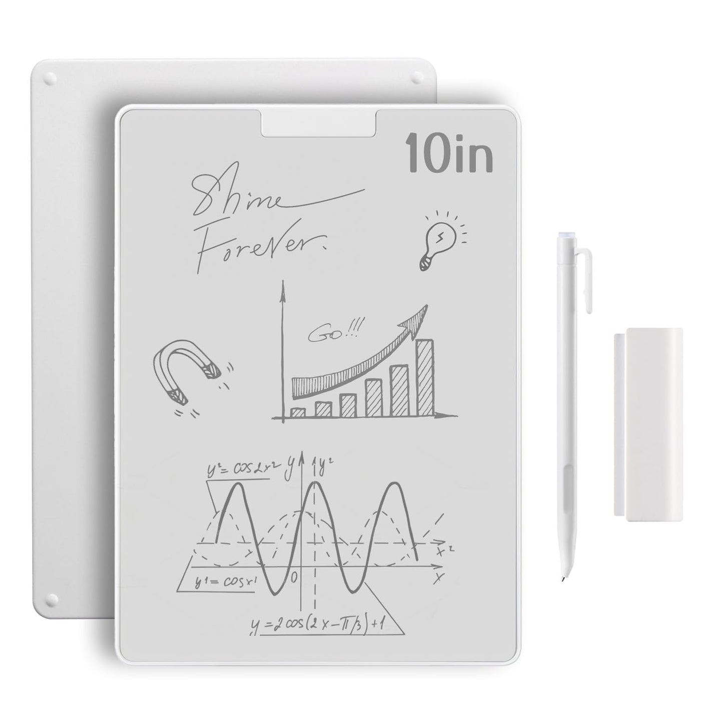 Portable Note Pad with Magnetic Pen & Eraser for Office Desk, Home, & School - Eco-Friendly Paperless Solution for Students Classroom Teacher Supplies