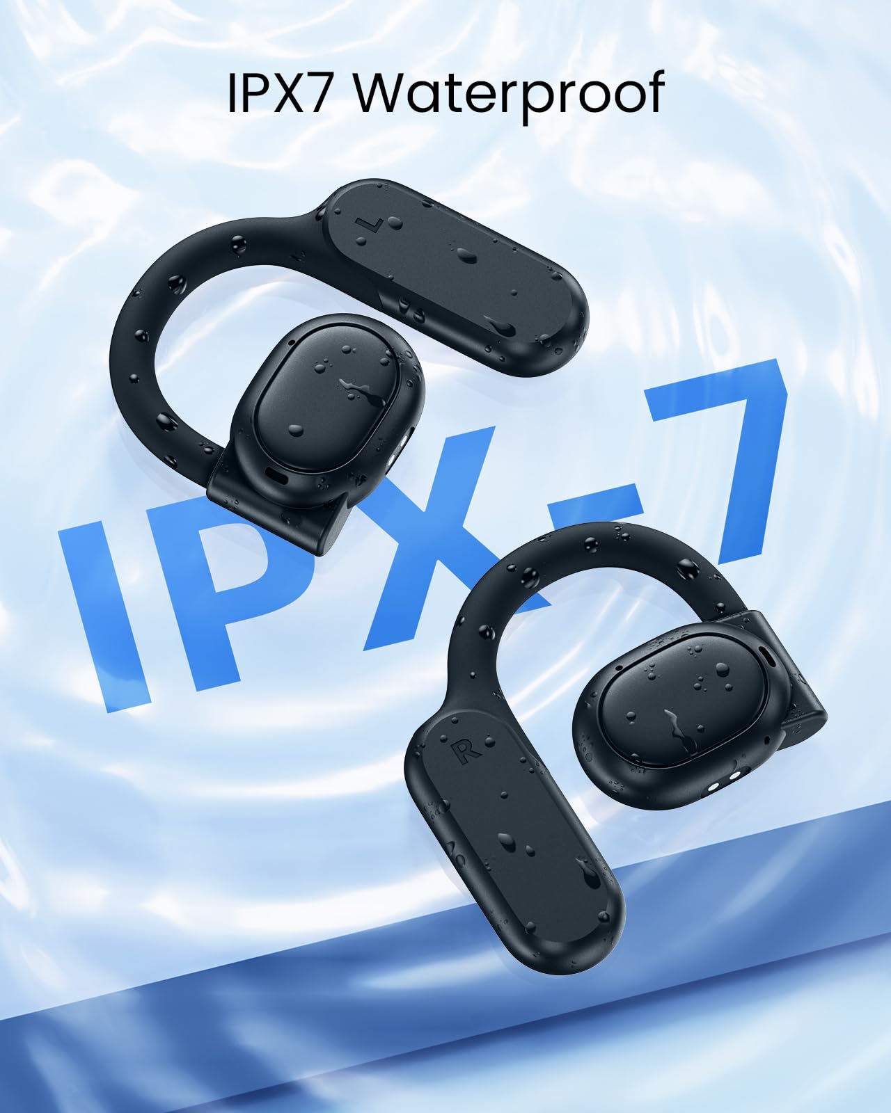 AI Translation Earbuds Real Time 164 Languages 80H Playtime Translator Ear Buds Audifonos Traductores Inglés Español Wireless Earphones Bluetooth AI Headphone for Travel Meeting Learning K08 Jet Black