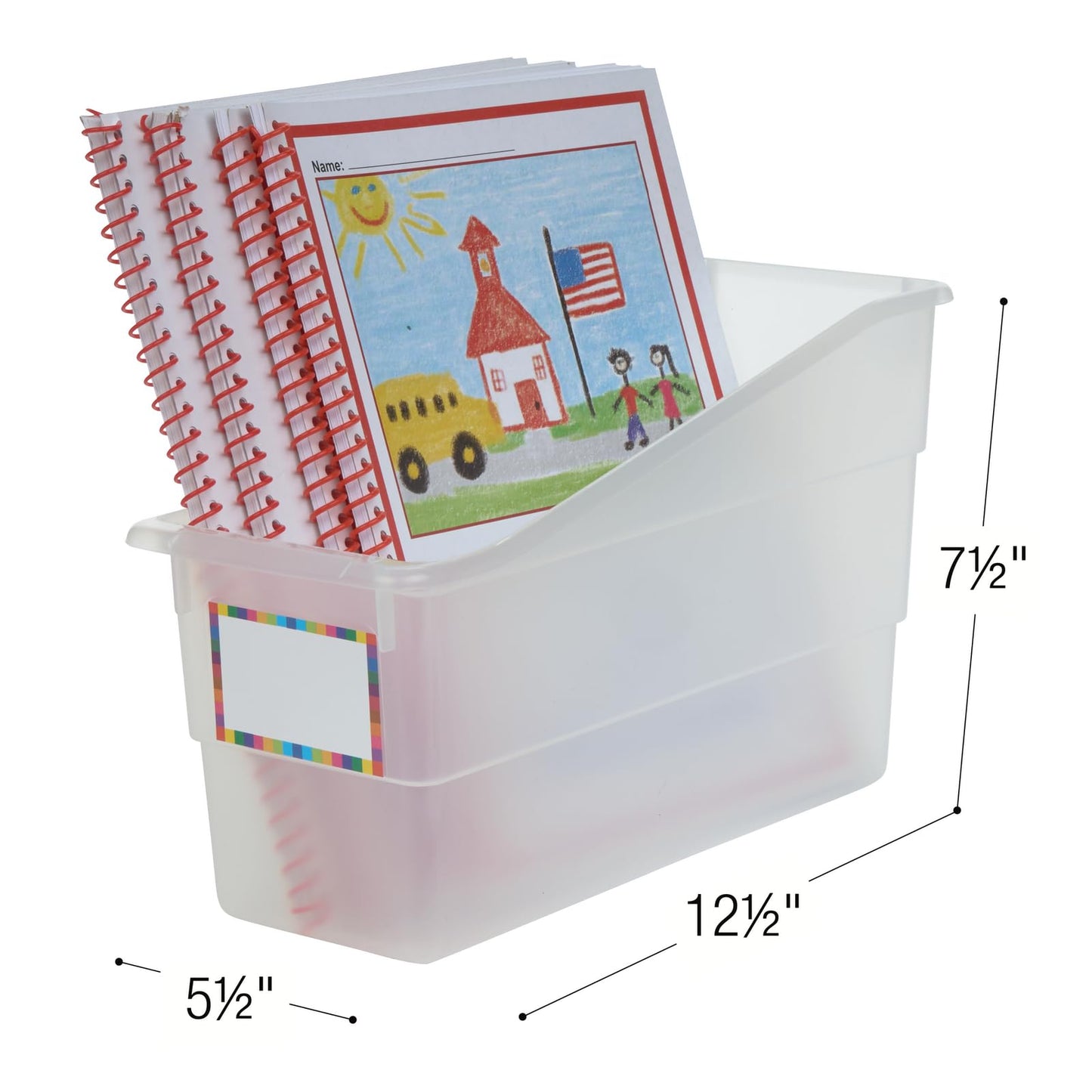 Really Good Stuff Durable Book & Binder Holders - 6 Pack - Clear