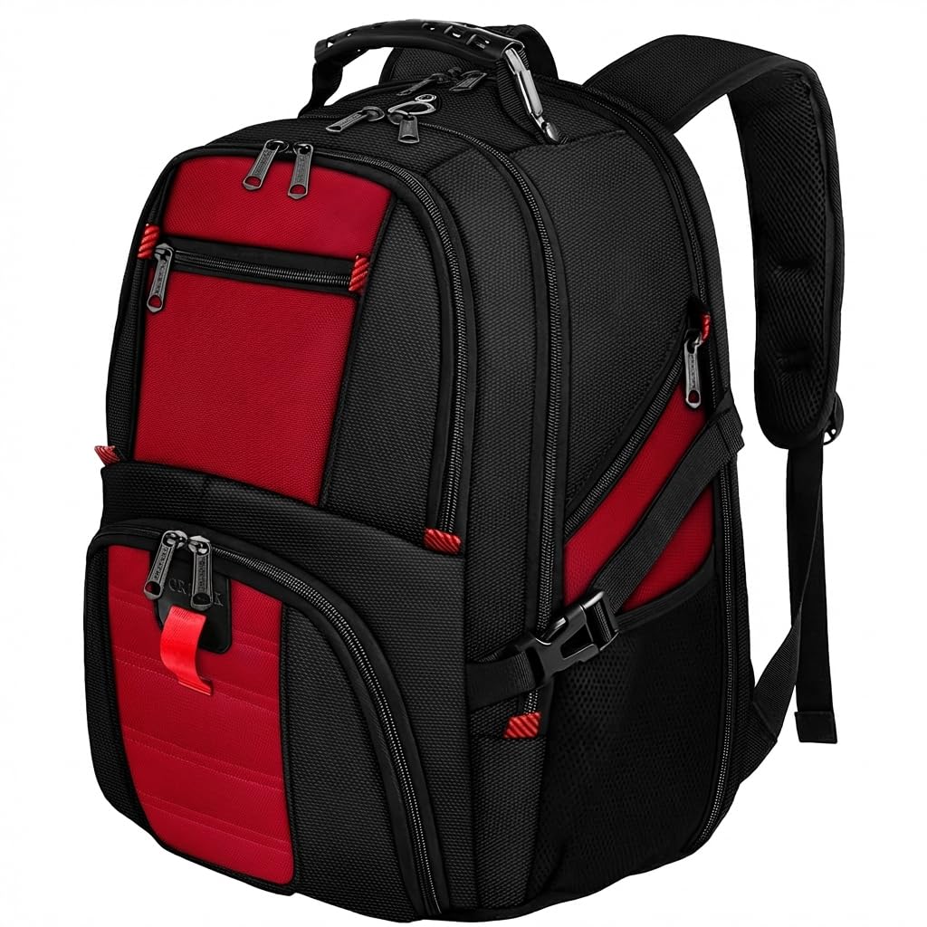 YOREPEK Large Backpack for Men, Extra Large Laptop Backpacks for Men Women, Water Resistant Travel Backpack Airline Approved Business Work Bag Fits 17 Inch Computer, Black
