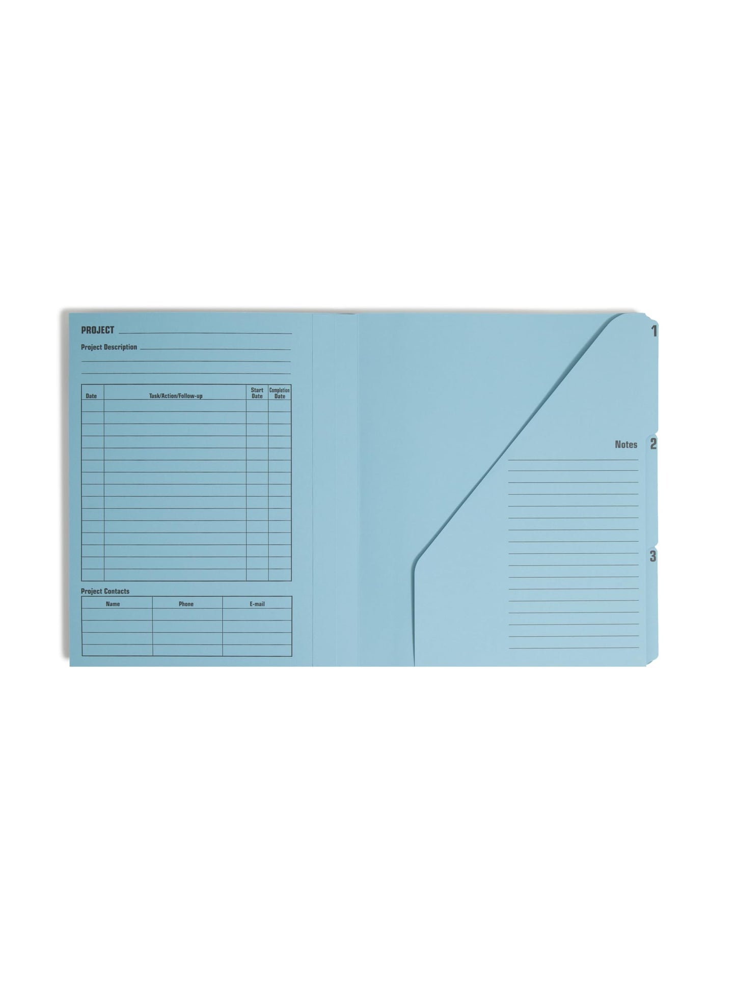 Smead Project Organizer, 10 Pockets, Closed Sides, Preprinted Templates, Reinforced Tabs, Letter Size, Navy/Lake Blue (89200)