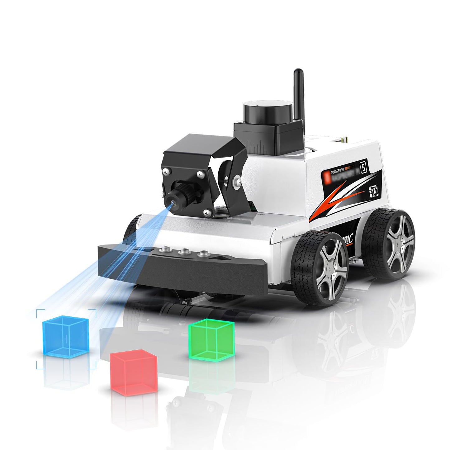 Yahboom Raspberry Pi 5 AI Visual ROS2 Smart Robot Car Kit 2DOF Camera Autonomous Driving Lidar Stem Education Project for Teen Engineers Students (with Raspberry Pi5-4GB)
