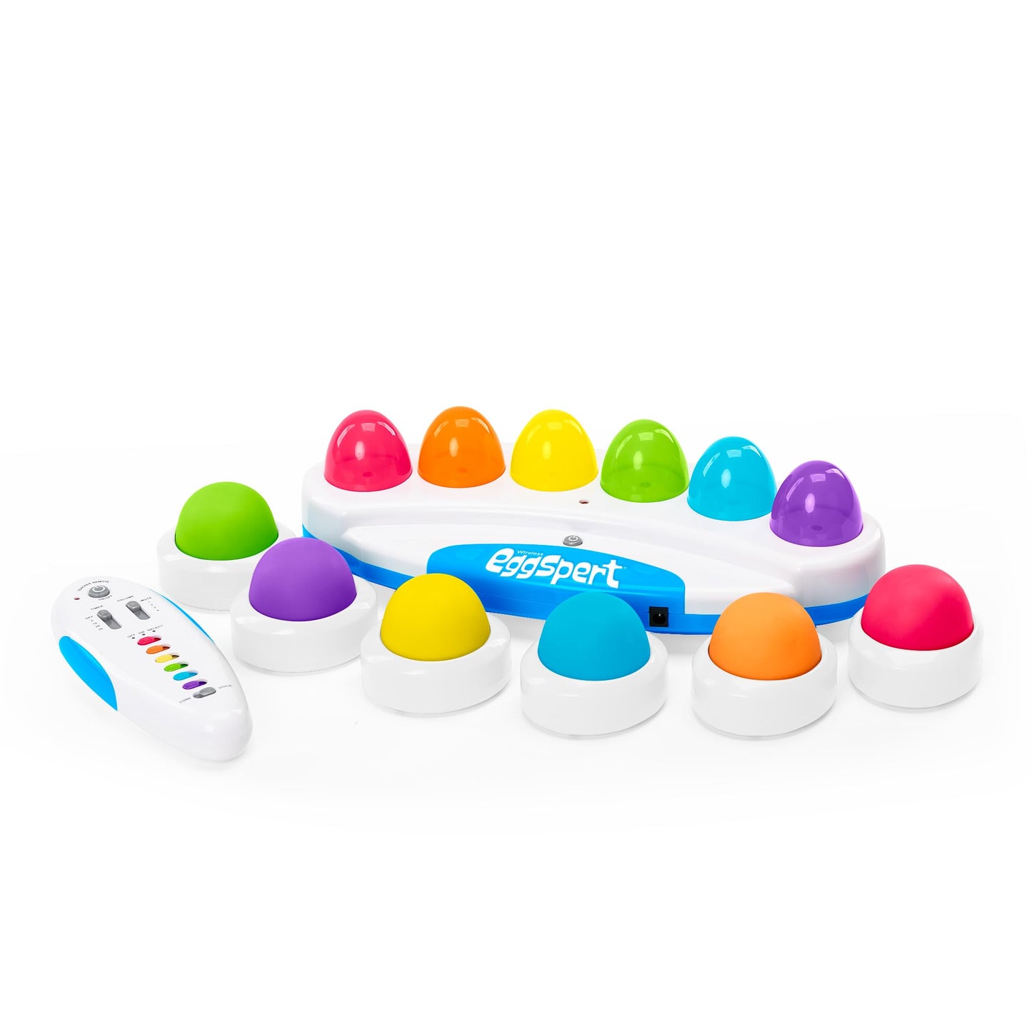 Educational Insights Wireless Eggspert 2.4 GHz - Game Buzzers with Lights and Sound, Classroom Trivia Game Show Buzzers, Answer Button Set for Class Quiz Games, Must-Have Teacher Resources