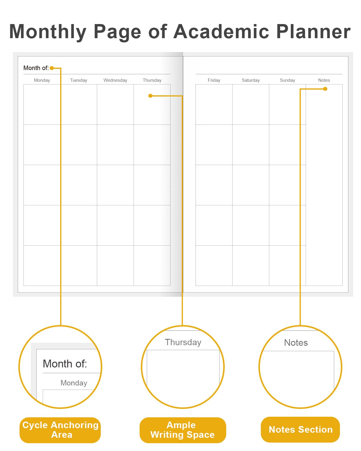 Academic Planner for 2026-2027 or Anytime – 5.8" x 8.5" Undated Weekly Student Planner For Homeschool, High School, College & Nursing Students, 200 Pages, Crushed Flower