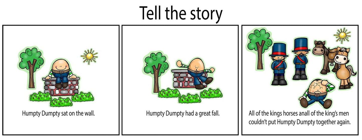 Story Time Felts Humpty Dumpty Felt Figures for Flannel Board Set 15 Pieces Toddlers Preschool Nursery Rhyme