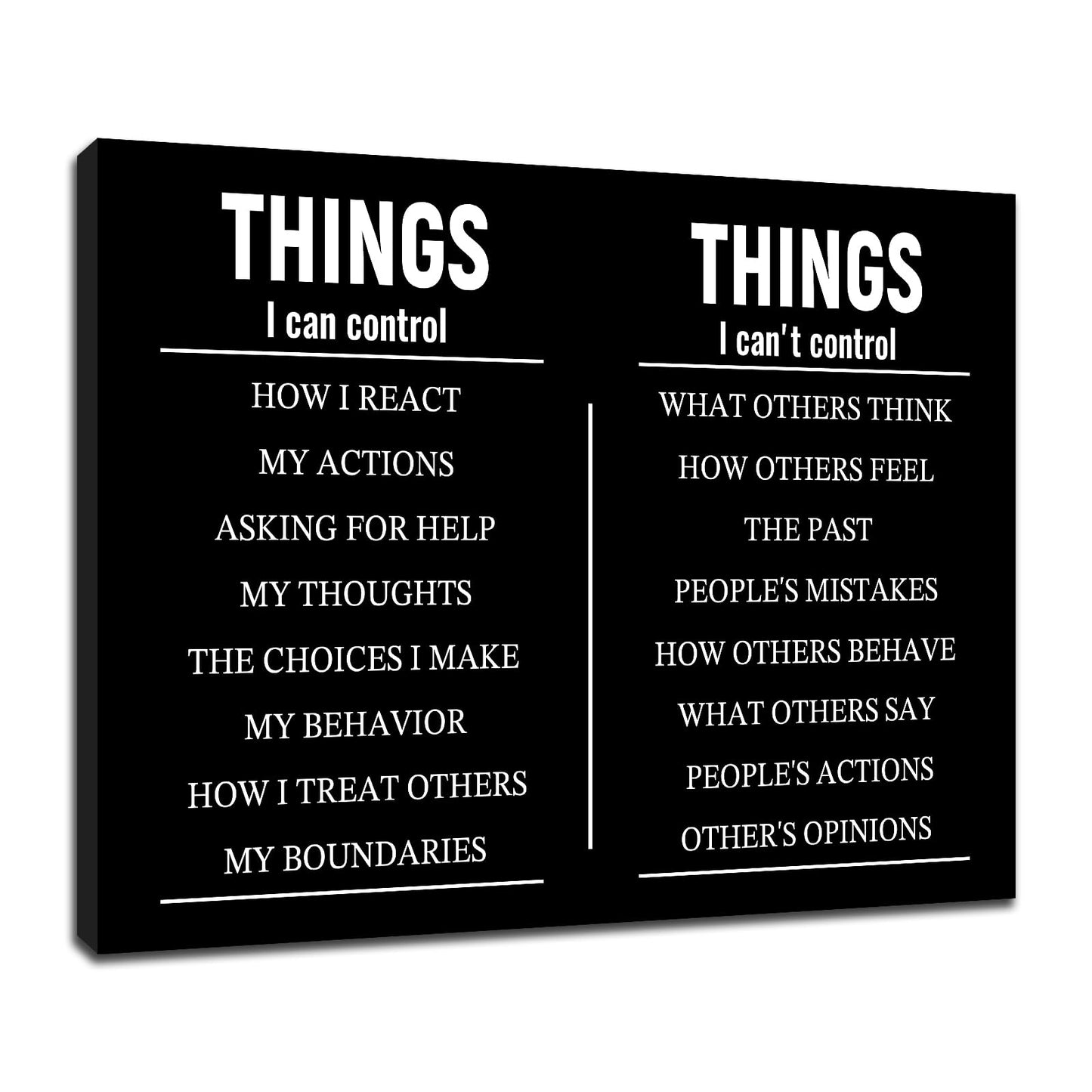 Inspirational Wall Art Poster Print Motivational Canvas Office Wall Decor Positive Picture Quotes Modern Inspiring Theme Painting for Living Room Gym Classroom Stretched and Framed [18''Wx24''H]
