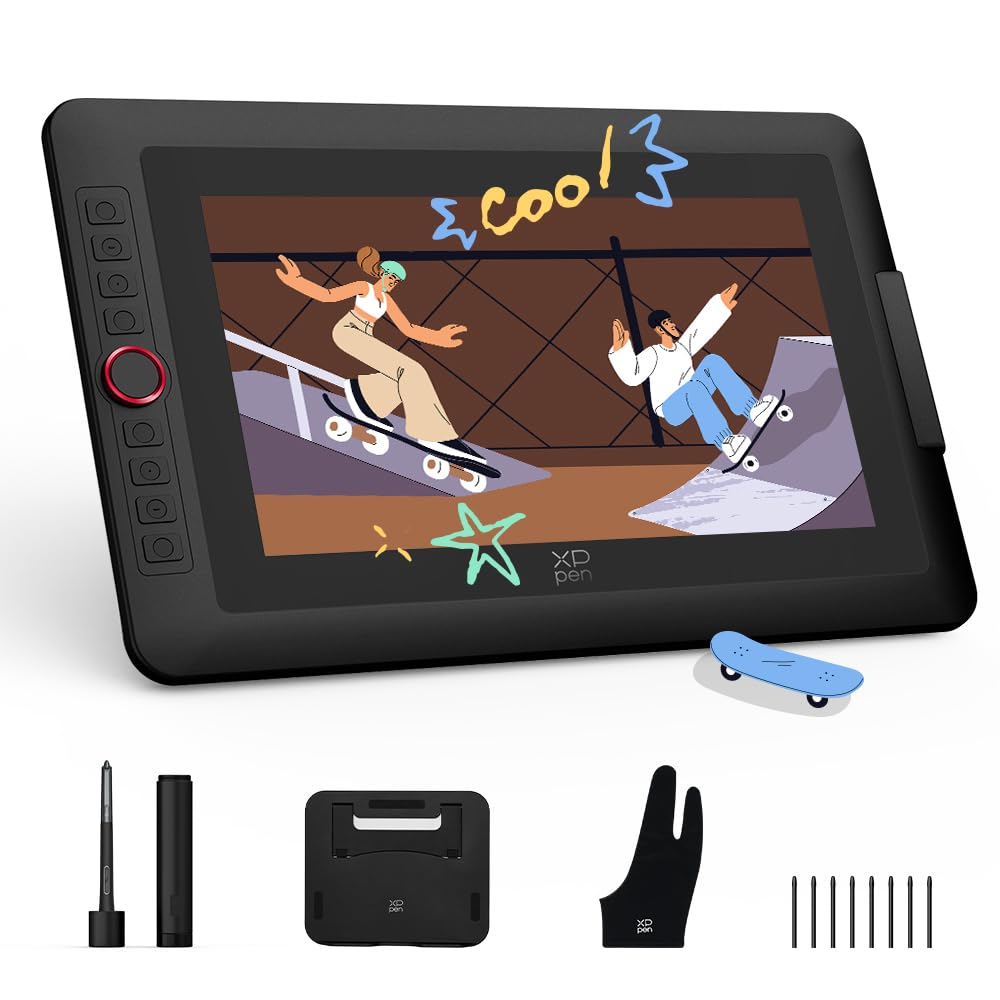 XP-PEN Artist 13.3 Pro V2 Drawing Tablet with Screen, 16K Pressure Sensitivity Digital Drawing Tablet for PC Mac Chromebook Android, Fully Laminated Graphic Tablet with Pen, Foldable Stand Included
