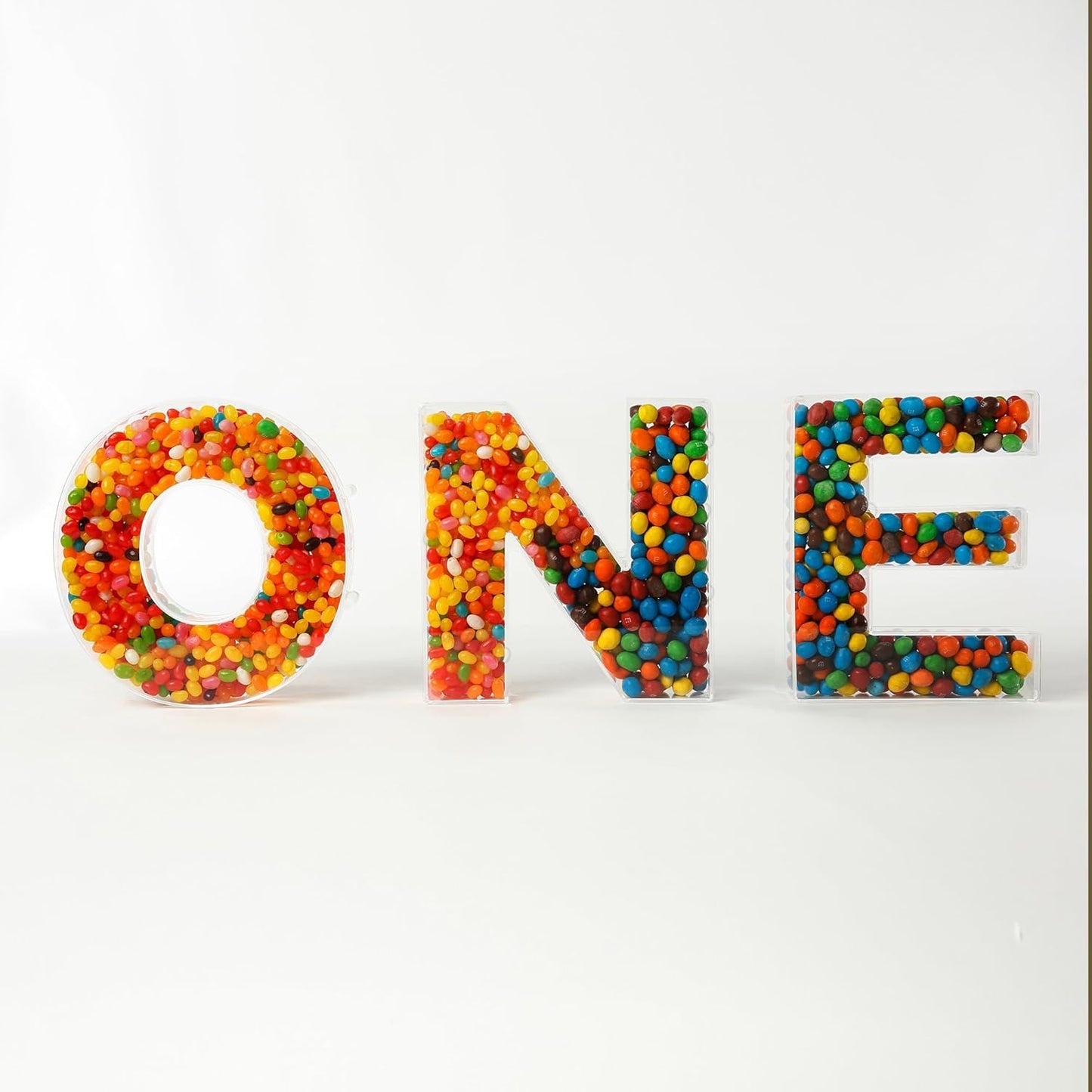 OAEUQ 10-Inch Magnetic Alphabet Candy Jar Refillable Fillable Letters For Candy Tray Reusable Lidded Candy Jar Candy Buffet Container Set (O, 1)