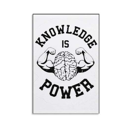 JHXNJDPOST Inspirational Poster Knowledge Is Power Educational Canvas Wall Art Aesthetic Decorative Painting Living Room Classroomstyle-11 12x18inch(30x45cm)