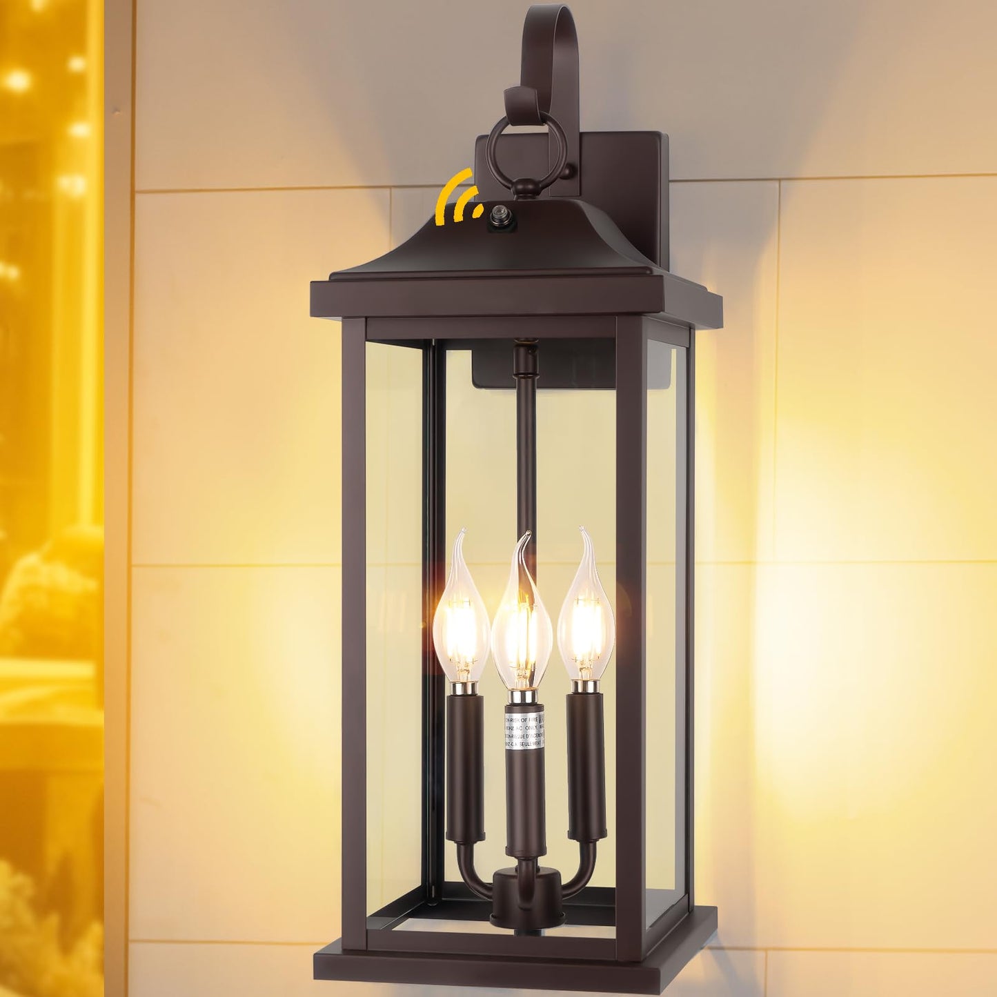 Roravilila Outdoor Light Fixture, 3-Light Dusk to Dawn, Vintage Bronze, Metal, 1-Pack, Model 91080fd7-4102-4181-a13c-