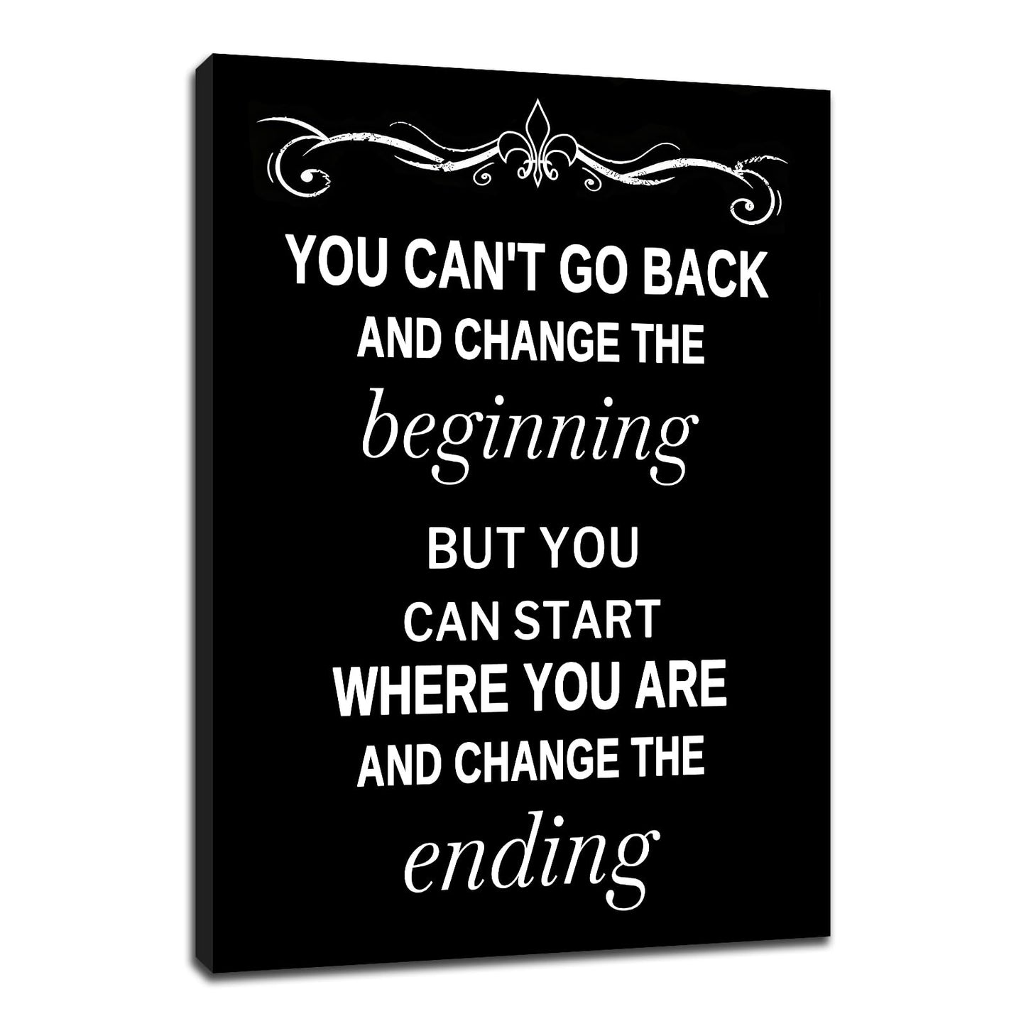 DINGFUN Motivational Office Wall Decor Inspirational Poster Wall Art Inspiring Success Quotes for Home Positive Theme Picture Painting Artwork for Bedroom Workplace Gym Ready to Hang [18''Wx24''H]
