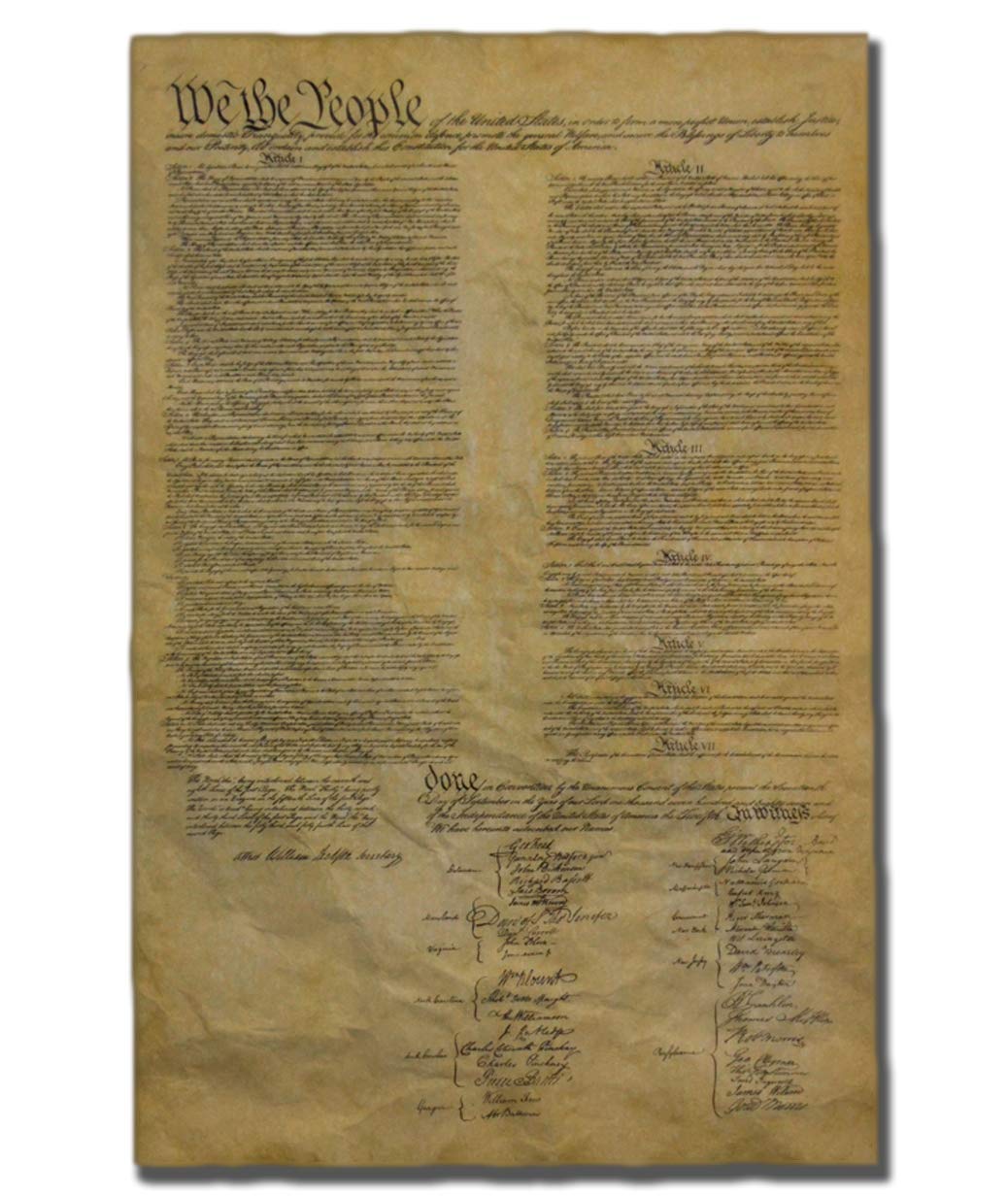Our Amendments Documents of Freedom Bundle- Full Size Declaration of Independence, United States Constitution and The Original Bill of Rights (1789), America's 250th Anniversary