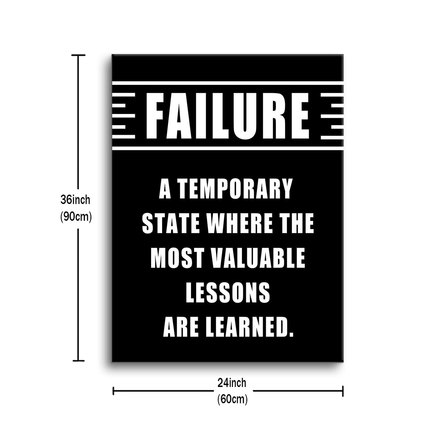 Failure Entrepreneur Quotes Poster Print Motivational Pictures Painting Inspirational Canvas Wall Art for Modern Office Bedroom Living Room School Wall Decor Ready to Hang [24''Wx36''H]