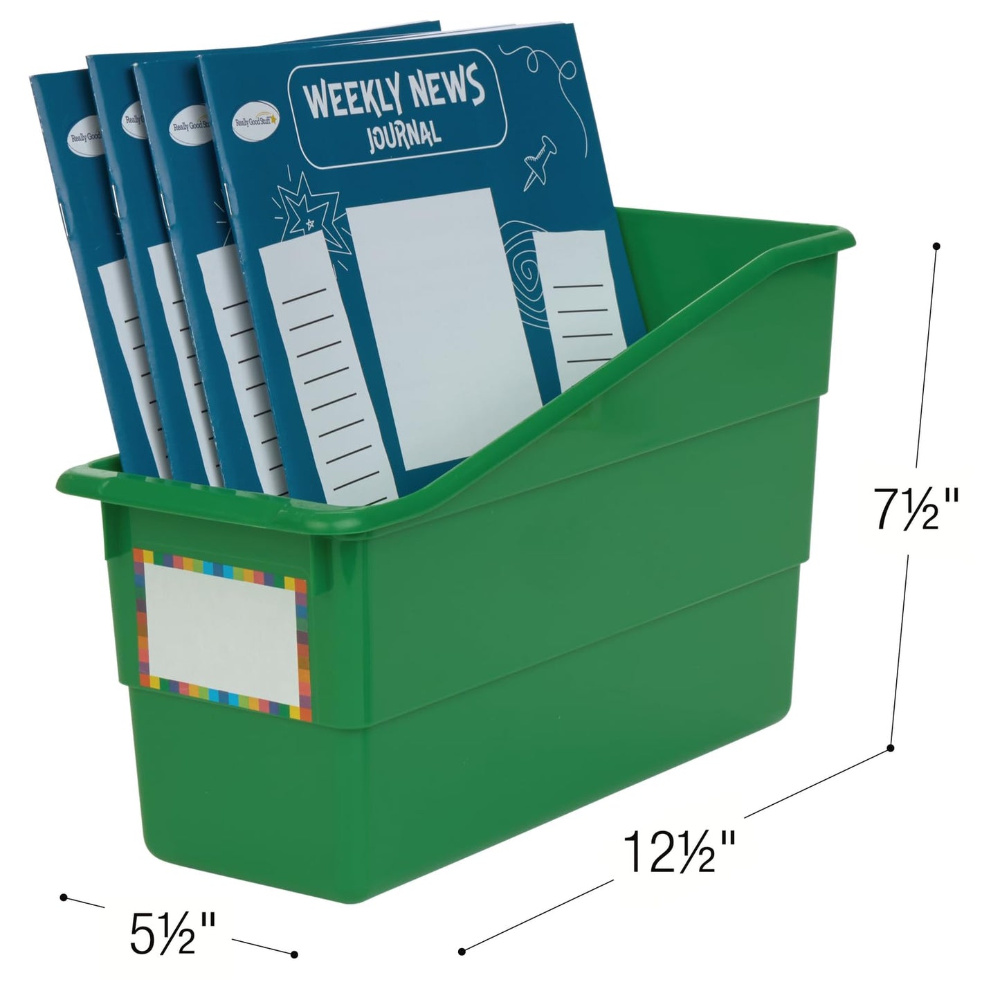 Really Good Stuff Durable Book & Binder Holders - 6 Pack - Green