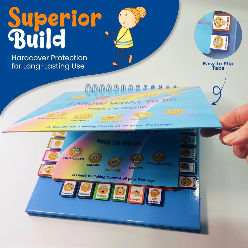 Thought-Spot I Know What to Do Flipbook | Emotions Wheel & Feelings Chart | Emotional Regulation Tool for Home, Class, or Calm Down Corner | Helps Kids Learn Coping Skills | Autism Must-Have