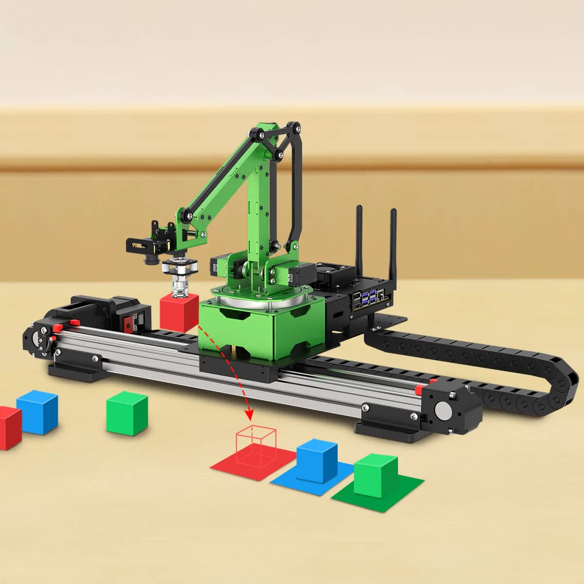 HIWONDER JetMax Pro AI Vision Robot Am Jetson Nano Robot Electric Sliding Rail Kit ROS Open Source with Detailed tutorials and Source Codes