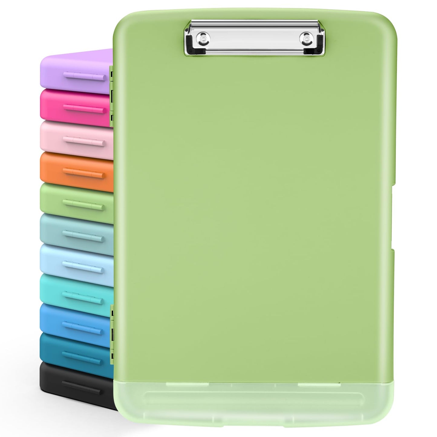Sooez Clipboards with Storage, High Capacity Clip Boards 8.5x11 with Storage, Heavy Duty Nursing Clipboard Folder, Plastic Clipboard with Pen Holder for Women Teachers Work, School & Office Supplies