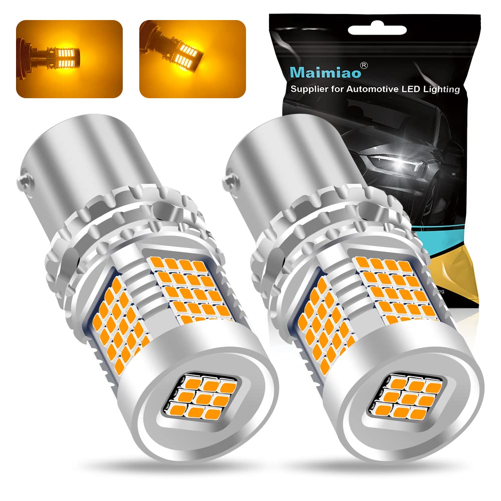 UPXSXT Turn Signal Bulbs 1156 PY21W BAU15S Amber 89SMD 4000LM Error Free Anti Hyper Flash