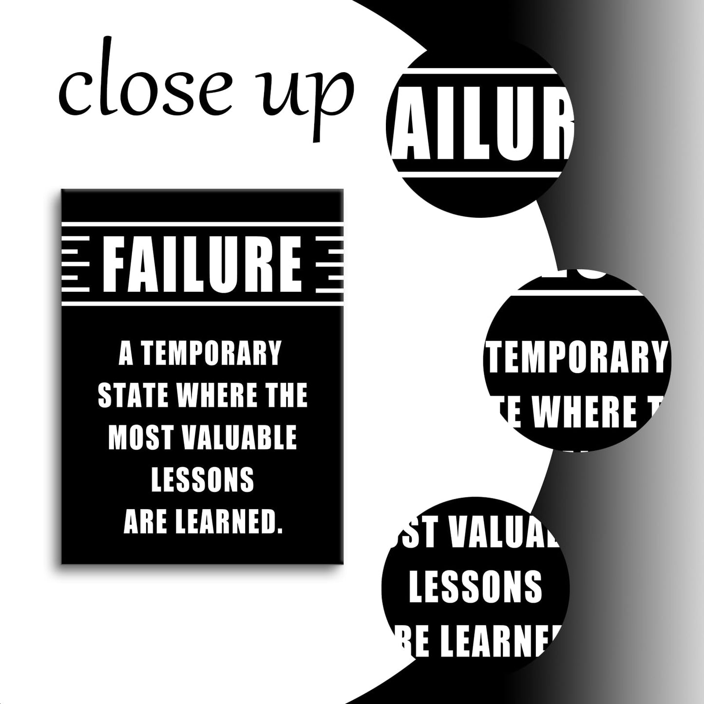 Failure Entrepreneur Quotes Poster Print Motivational Pictures Painting Inspirational Canvas Wall Art for Modern Office Bedroom Living Room School Wall Decor Ready to Hang [24''Wx36''H]