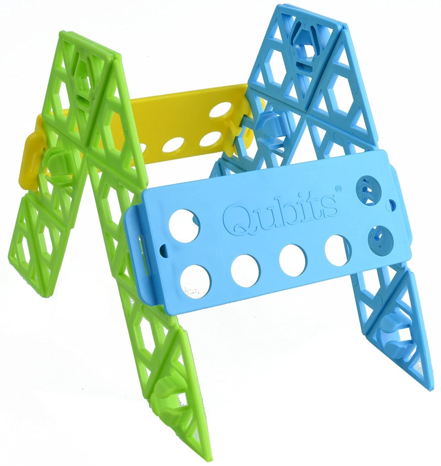 Qubits STEM Construction Set - 50 Pieces: an Open Play Engineering and Building Toy