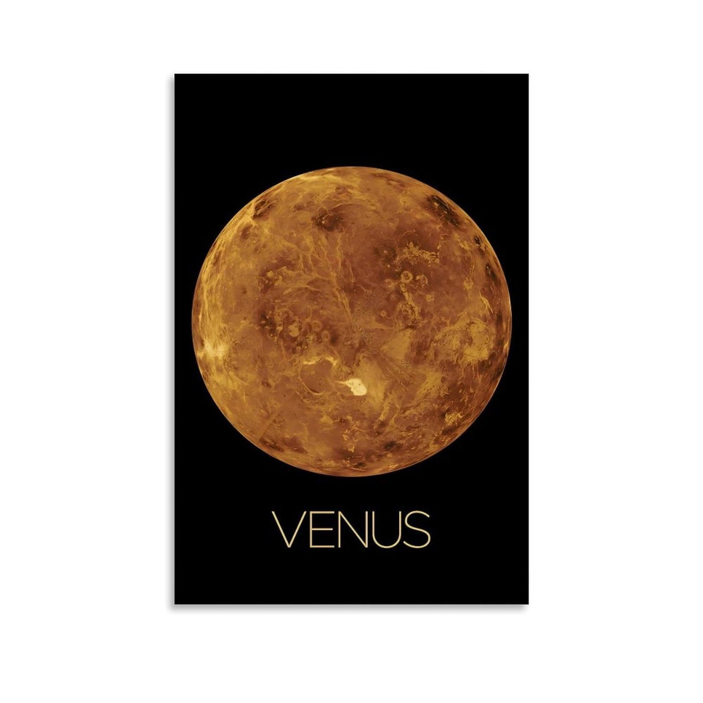 XIAOLOUTINYU Solar System Canvas Wall Art - Venus Planet Space Poster for Kids Room Bedroom Classroom, STEM Educational Astronomy Decor, Science Gift for Boys Girls Teens, 16x24 Inch Unframed