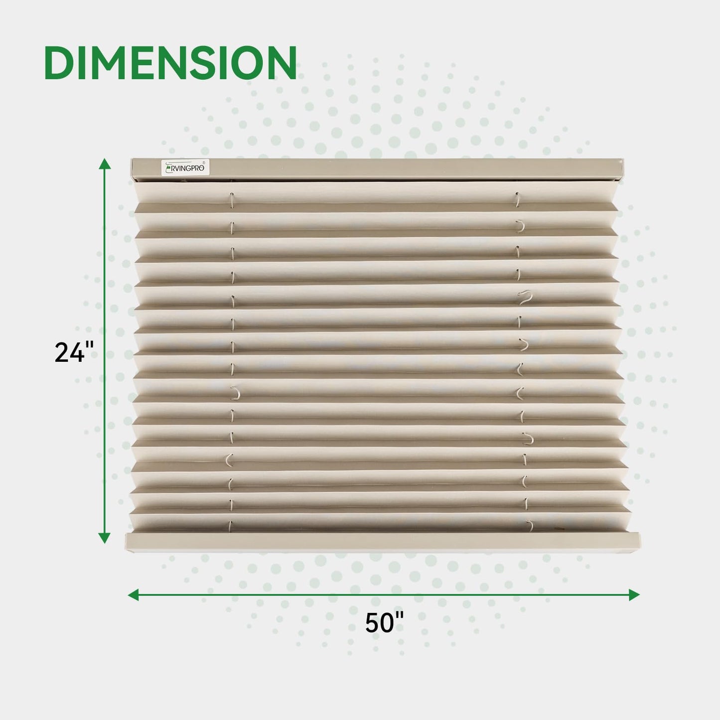RVINGPRO RV Blinds for Camper Windows, Grey Polyester, 50inW x 24inH, Model 969b51af-cdf3-4851-b094-3a675f966