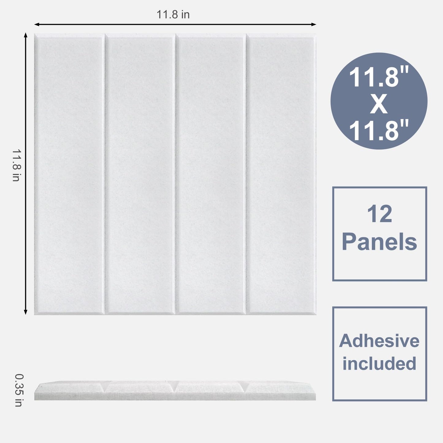 Large Cork Board Alternative 48" X 36" Bulletin Board - 12 Pack Removable Felt Wall Tiles, Cork Wall Tiles Bulletin Board Home Office Essentials - Warm White