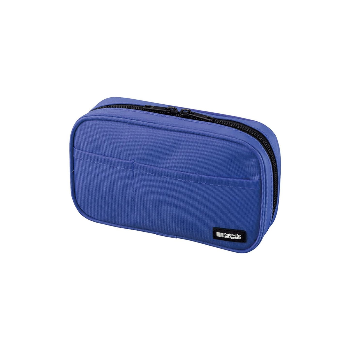 LIHIT LAB Large Capacity Zipper Pencil Case For School Office College, Big Capacity 4 Compartments Pencil Bag Holder Adults Teen Boys Girls, Travel Cosmetics Storage, Blue (A7551-108)
