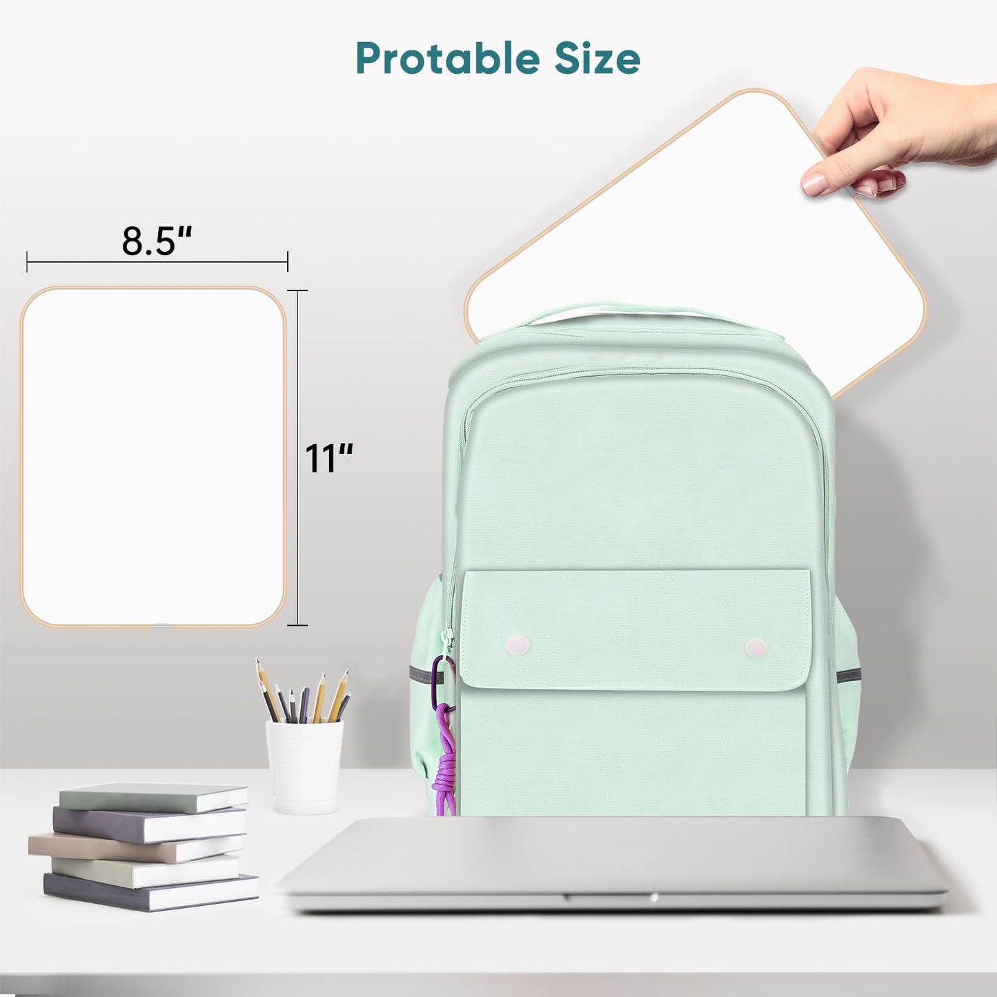 VUSIGN Small Dry Erase White Board, 8.5 x 11 Inches Mini Whiteboard, Magnetic Board for Wall, Fridge, Locker, Gold
