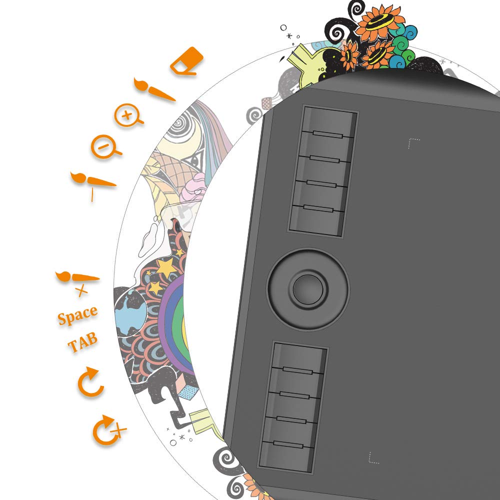 Drawing Tablet GAOMON M10K PRO 10 x 6.25 inches Large Graphic Tablet, Digital Art Tablet Supports Tilt & Radial Function with 10 Shortcut Keys, Battery-Free Stylus, Work with Mac, Windows & Android