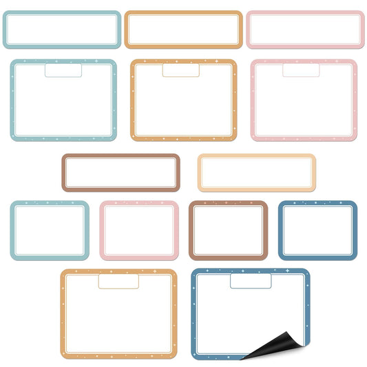 15 Pcs Magnetic Write Wipe Paper Organization Chart Boho Dry Erase Objectives Learning Magnets for Classroom Whiteboard Great for Classroom Goals Targets School Whiteboard Teaching Essential Supplies