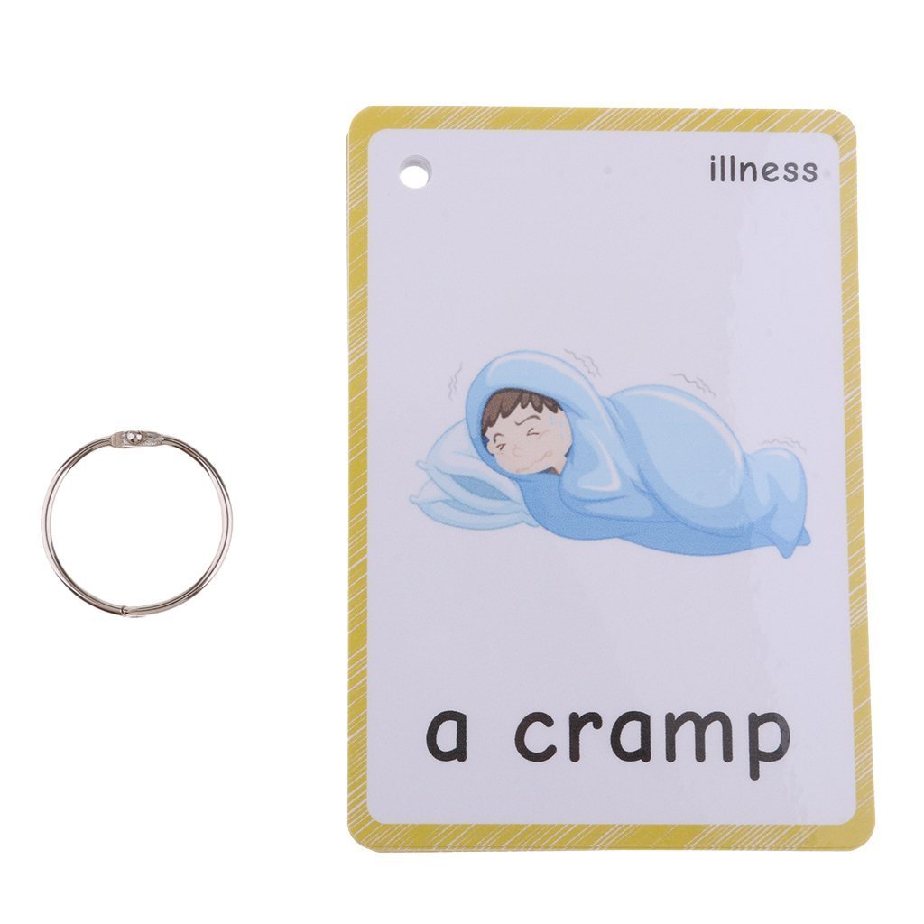 Set of(Body Parts+Illness) Flash Cards for Toddlers | Kids Learning Montessori Pocket Cards Toys | Perfect for Pre-K Decorations Background Wall Stickers,Teacher/Autism Therapists Tools