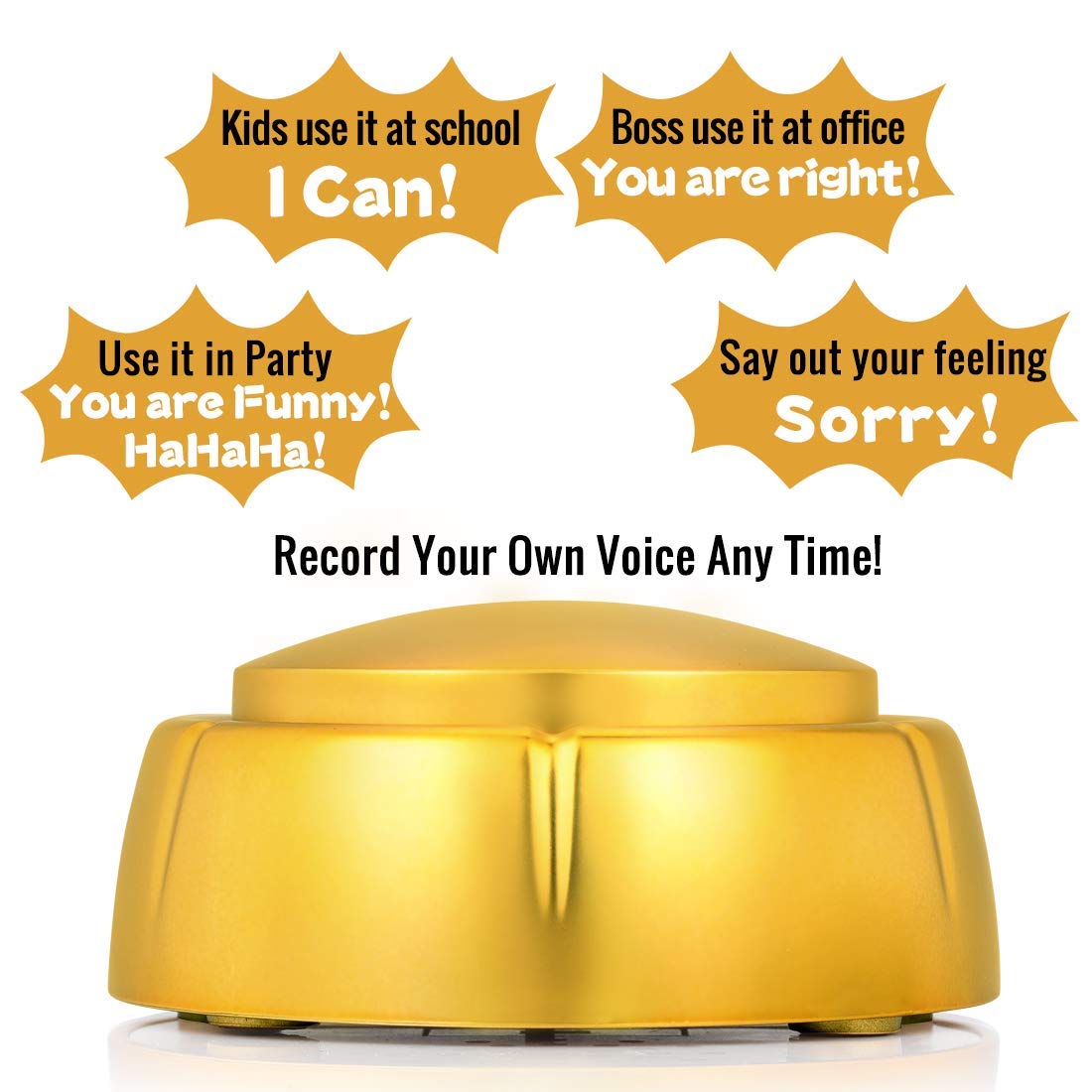 Recordable Button Easy Button Dog Buttons for Communication 30 Seconds Sound Talking Buttons Answer Buzzers Pet Training Buzzers for Dog Cat Training Office Home Game
