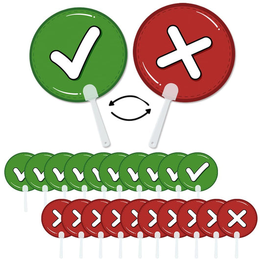 Zwttey 20 Pack True or False Classroom Voting Paddles, Classroom Teacher Student Interaction Signs, Event Meeting Election Supplies