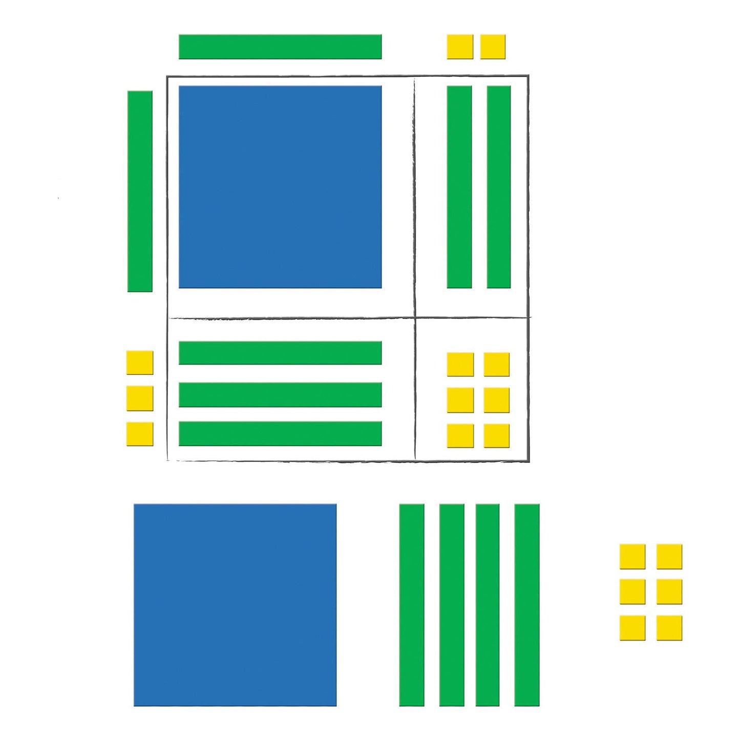 Learning Resources Algebra Tile Class Set and Magnetic Algebra Tiles Set