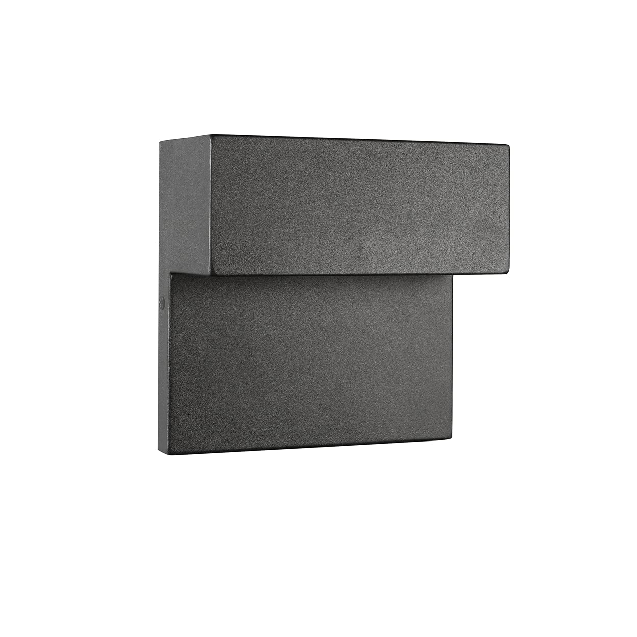 Chloe Lighting Campbell LED Outdoor Wall Sconce, Textured Black, 6in Tall, Glass