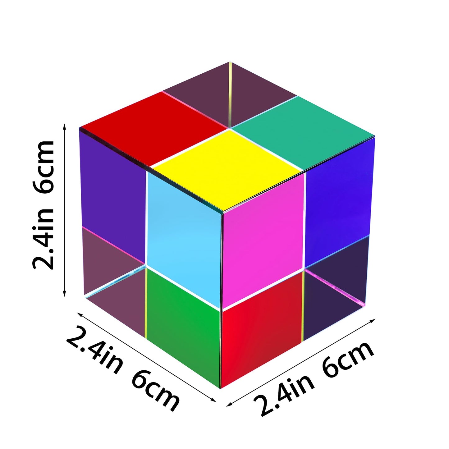 QFkris 4 Pack K9 Optical Crystal Photography Prism Set and Glass Mixing Color Cube Bundle
