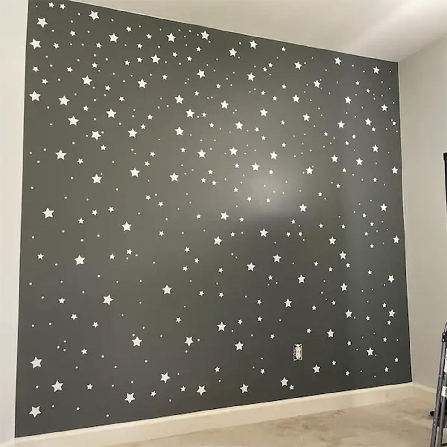 Sparkles and Stars Wall Decals, 500 White Stars Wall Sticker, Sparkle Wall Decal, Space Kids Room Decor, Nursery Wall Art, Celestial Wall Stickers(White)