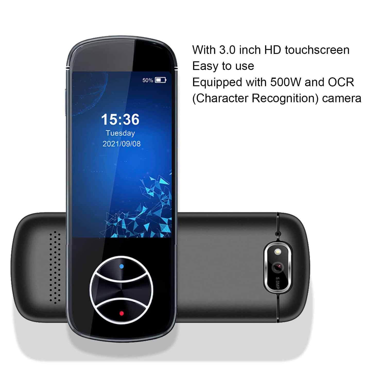 PUSOKEI Smart Voice Language Translator 127 Languages Two-Way Instant Voice Interpreter Electronic Handheld Pocket Language Translater Devices Photo Translator for Travel, Shopping, Entertainment