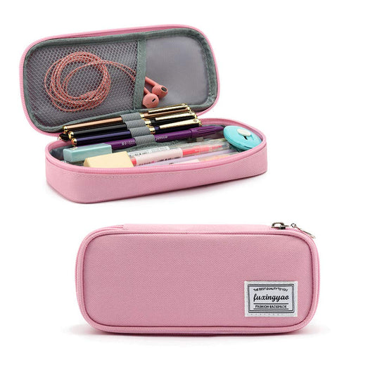 FUXINGYAO Pencil Case, Multi- Slot Pencil Pouch, Portable Pencil Bag, Pen Case for& Office(pink)