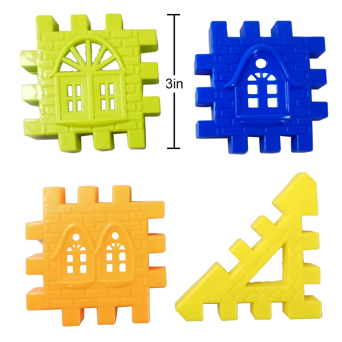 RAINBOW TOYFROG Waffle Blocks STEM Building Toys for Kids Ages 4-8, Large Kids Building Blocks with Toy Storage Container – Kindergarten Toys Preschool manipulatives Toddler Toys