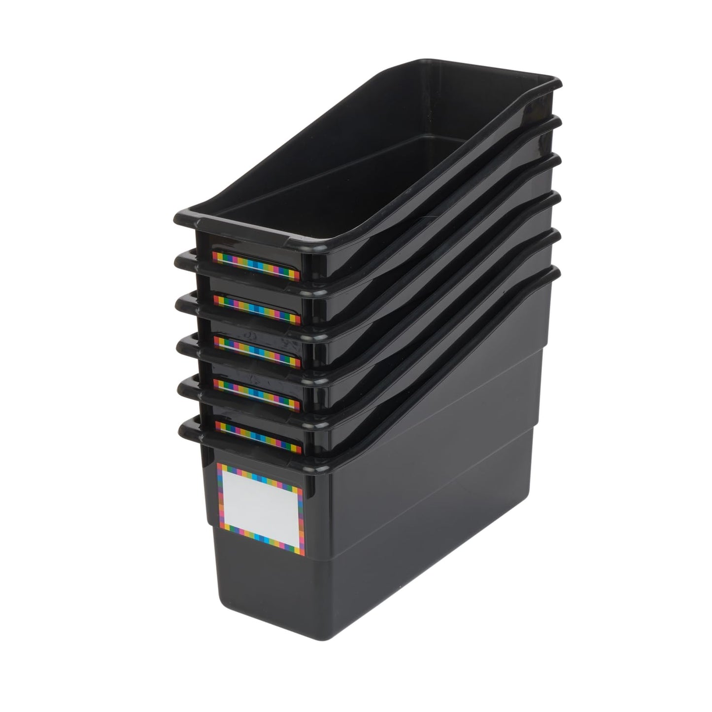 Really Good Stuff Durable Book & Binder Holders - 6 Pack - Black