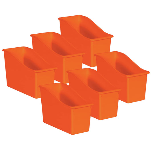 Teacher Created Resources Orange Plastic Book Bin, Pack of 6
